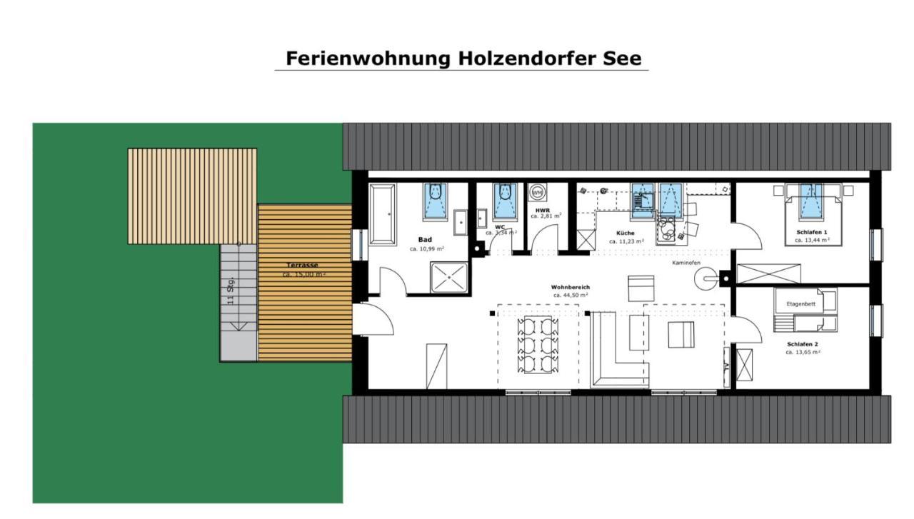 Ferienwohnung Holzendorfer See Holzendorf  Zewnętrze zdjęcie
